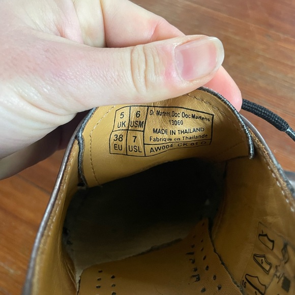 Pewter Doc Martens Leather Oxfords - Picture 5 of 7